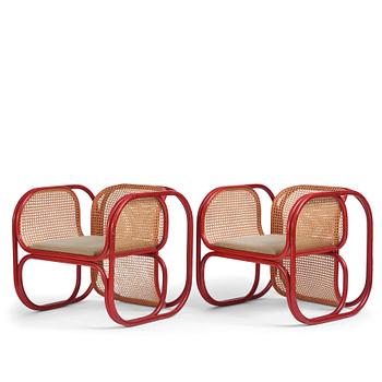 Jan Bocan, a pair of easy chairs, Thonet, provenance the Czechoslovakian embassy in Stockholm 1972.