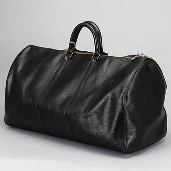 VÄSKA, "Keepall 55 Epi Black", Louis Vuitton, 1989.