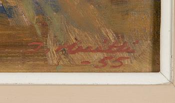 Ilmari Huitti, oil on board, signed and dated -55.