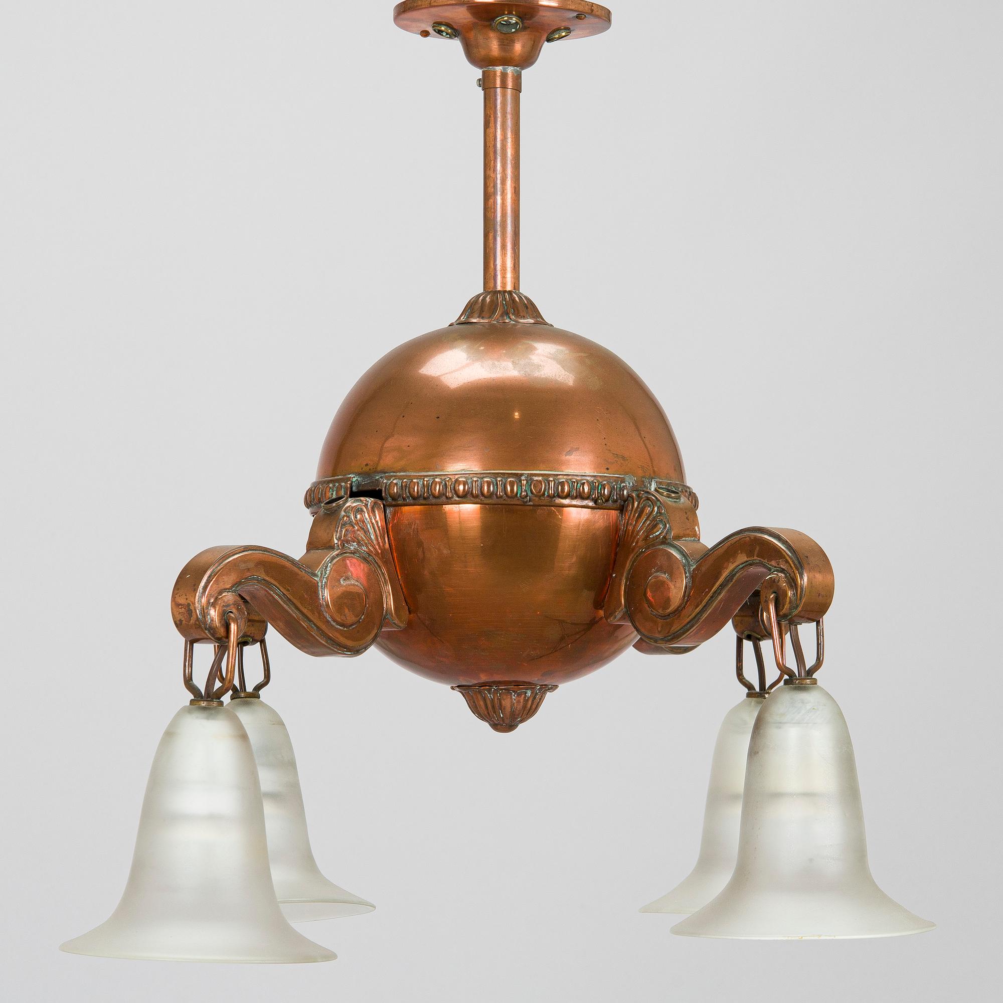 Eino Schroderus, an early 20th century chandelier for Taidetakomo Koru, Finland.