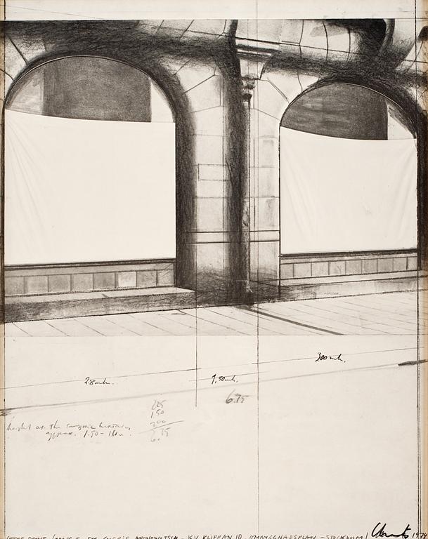 Christo & Jeanne-Claude, "Store Front (Project for Galerie Aronowitsch - Kv Klippan 10, ombyggnadsplan - Stockholm)".