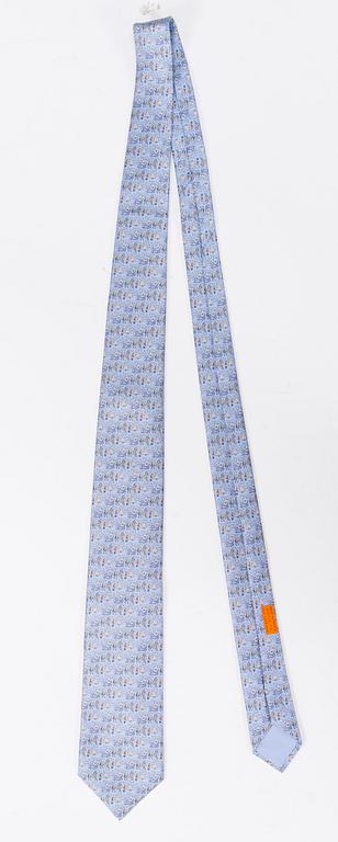 HERMÈS Two Twill Silk Ties.