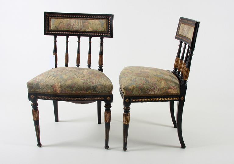 STOLAR, ett par, gustaviansk stil.