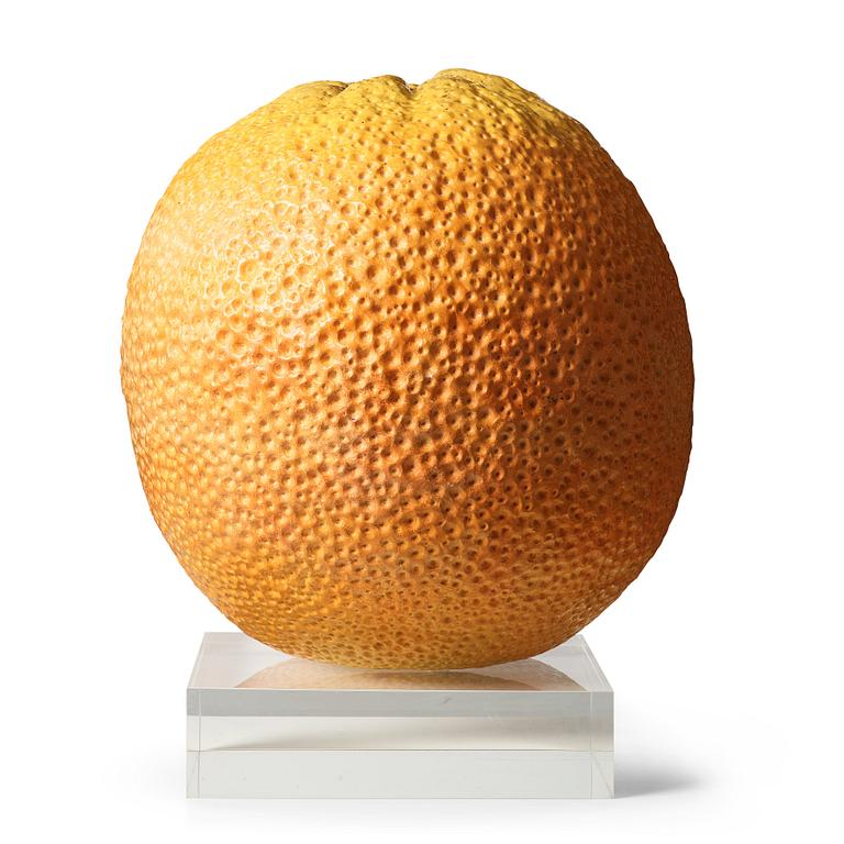 Hans Hedberg, a monumental faience sculpture of an orange, Biot, France.