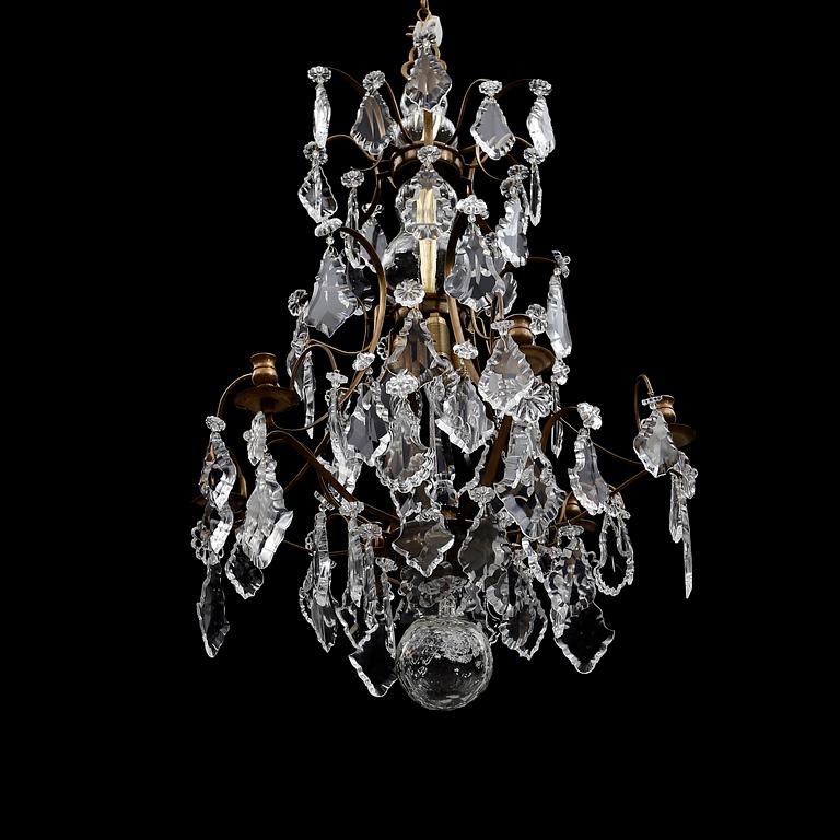 LJUSKRONA, barockstil, 1900-/2000-tal. Höjd 80 cm.