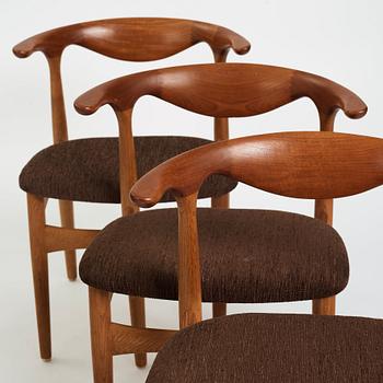 Knud Faerch, a set of four dinner chairs, Slagelse Møbelvaerk, Denmark 1960's, model 251.