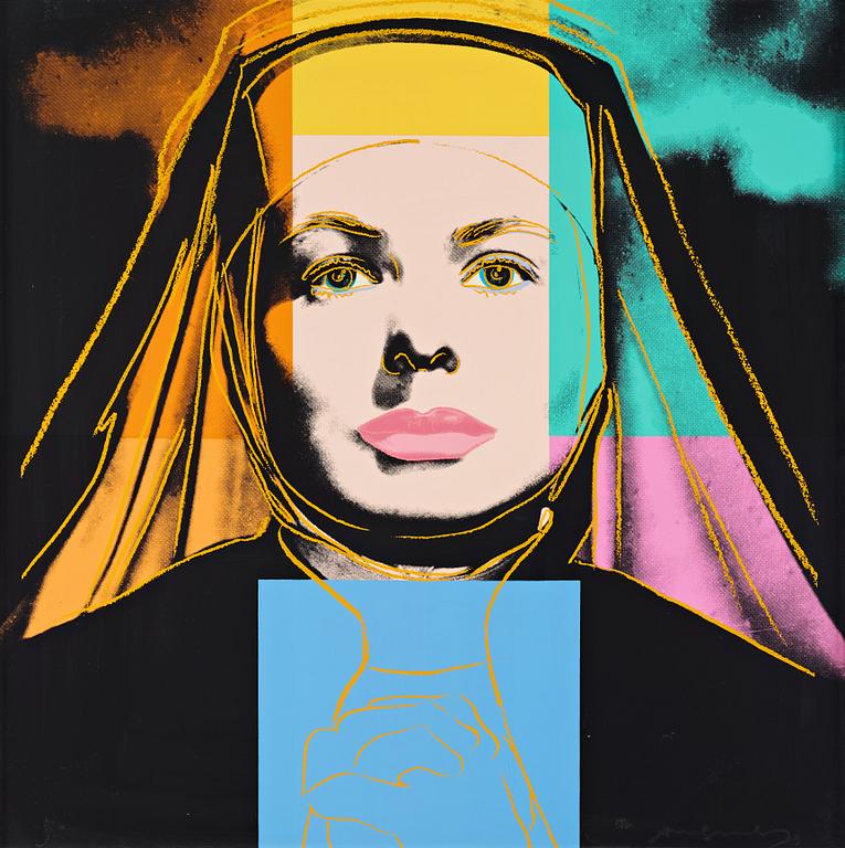 Andy Warhol, "The Nun", from; "Three portraits of Ingrid Bergman".