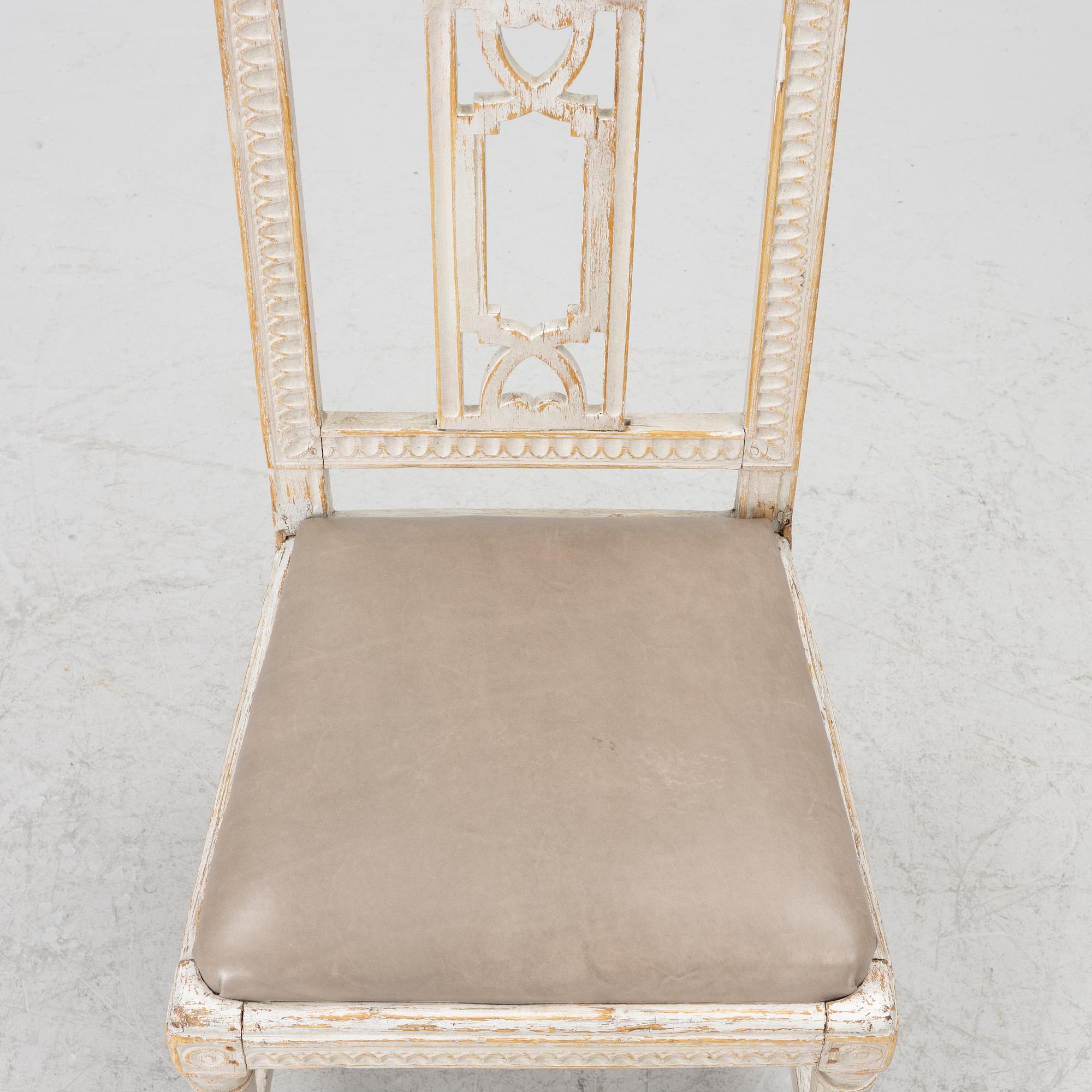 Stol, gustaviansk, sent 1700-tal.