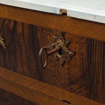 a 1700's gustavian chest of drawers.