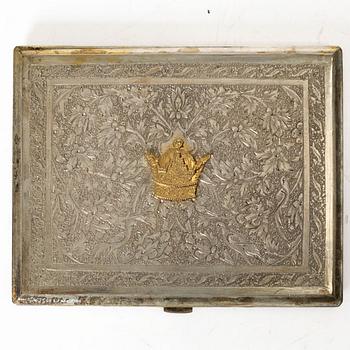 Case, silver, Persian, unmarked.