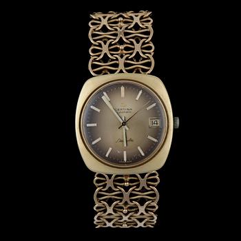 ARMBANDSUR, Certina, New Art, Automatic, med armband, 18k guld. 1970-tal. Totalvikt 76,6g.