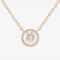 Necklace 18K gold with brilliant-cut diamonds.