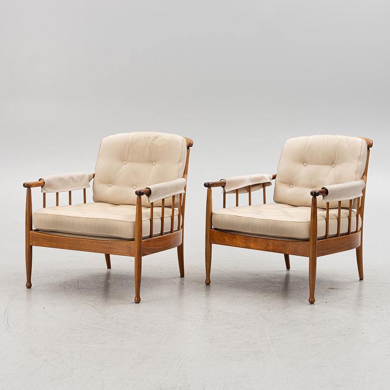 Kerstin Hörlin-Holmquist, armchairs, a pair, "Skrindan", OPE Möbel, second half of the 20th century.