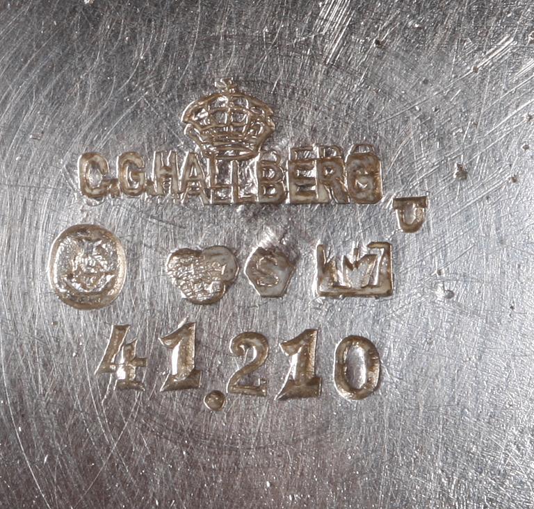BÄGARE, silver, CG Hallberg, Stockholm 1921.