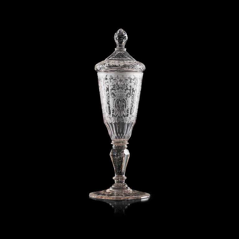 A Bohemian goblet, 18th Century.