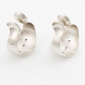 Sven-Erik Högberg, a pair of earrings, silver, Gothenburg 1977.