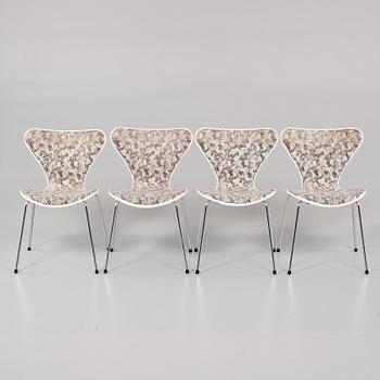 STOLAR, 8 st, "Sjuan", Arne Jacobsen, Fritz Hansen, Danmark, 1990.