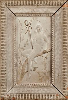 Stephan Sinding · STEPHAN SINDING, väggrelief, biskvi, Bing & Gröndahl, 1900-talets första hälft.