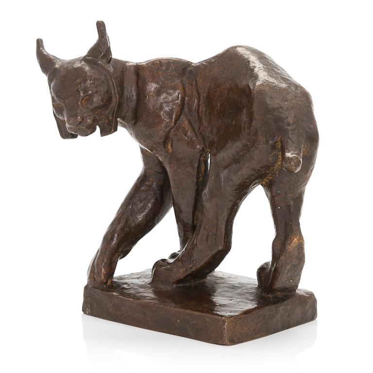 Jussi Mäntynen, 'Lynx sensing danger'.