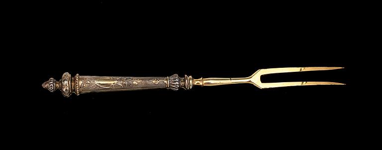 GAFFLAR, 12 st, silver, troligen 1800-tal.