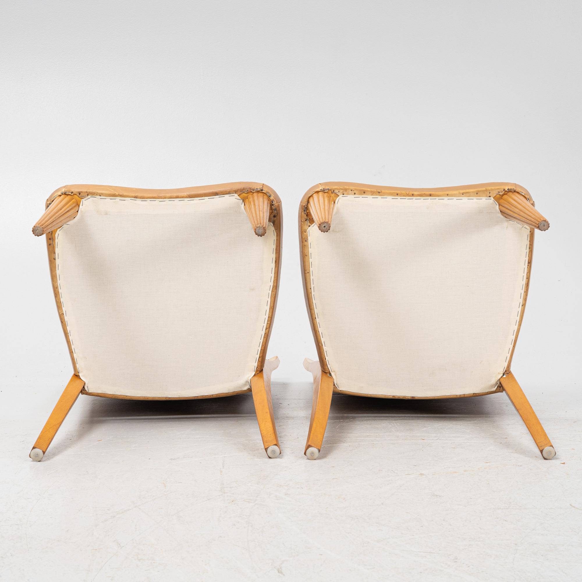 Six SCandinavian Modern chairs, 1940's.