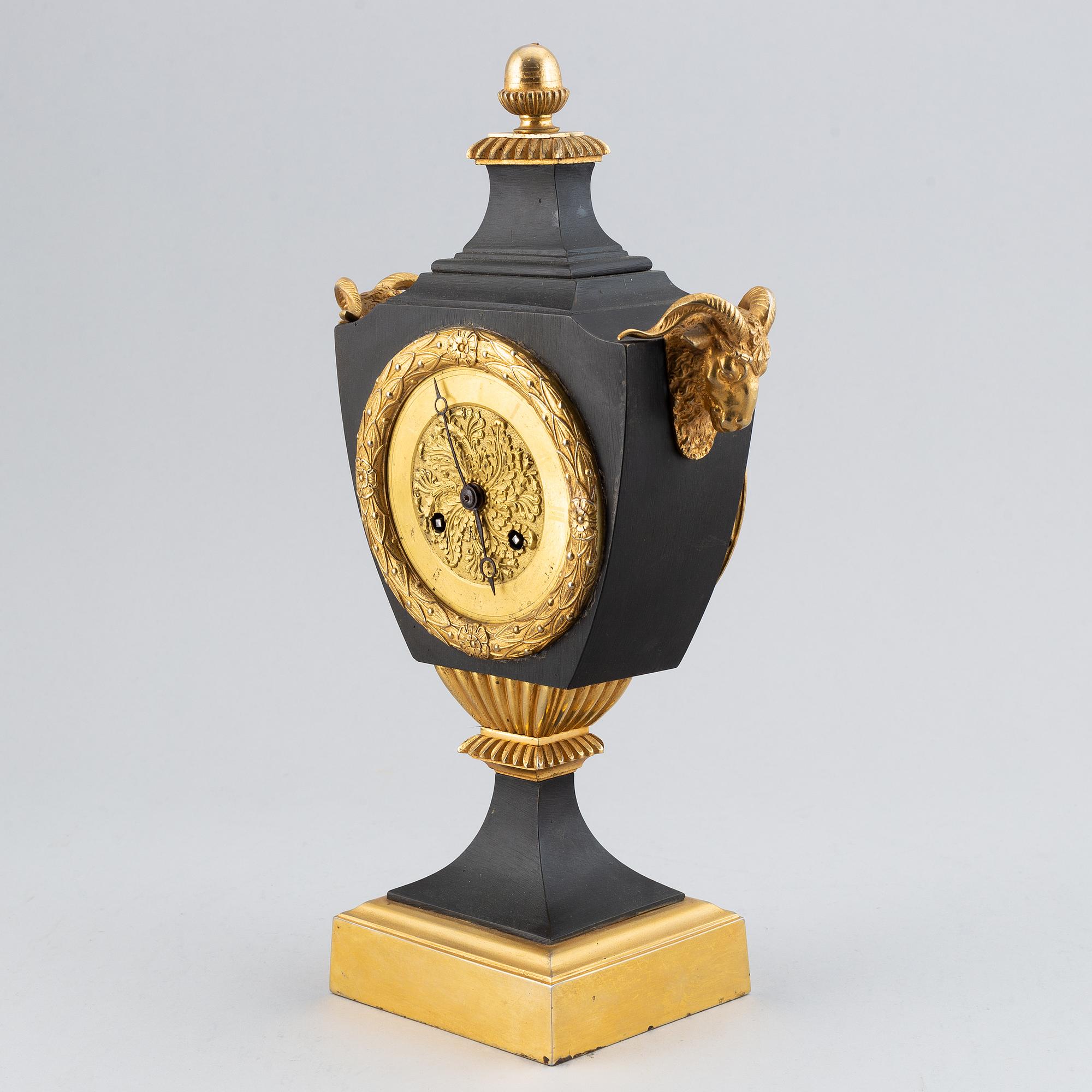 A french Empire table clock, first half of the 19th century.