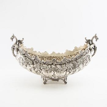 Jardinière 1900-talets första hälft nysilver.