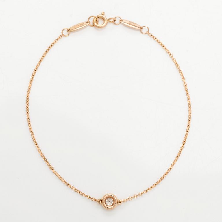 Tiffany & Co, Elsa Peretti, armband, "Diamonds by the Yard", 18K guld med en diamant.