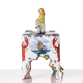 Per B. Sundberg, “Kärlekspar” (Romantic Couple), a porcelain sculpture, executed in his studio, 1999.