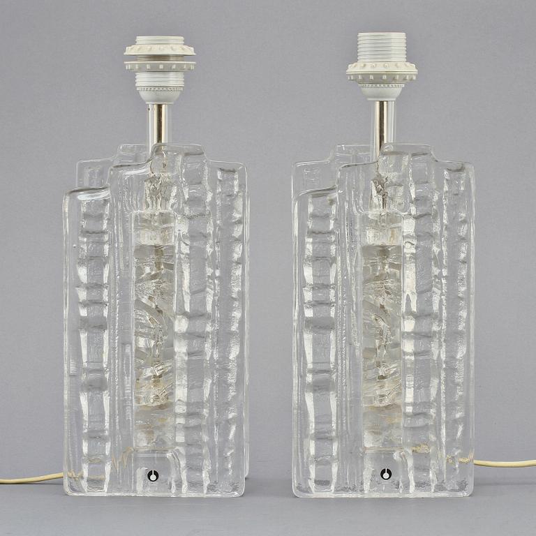 BORDSLAMPOR, ett par, Pukeberg, 1900-talets andra hälft.