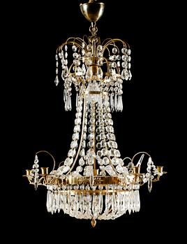 LJUSKRONA, gustaviansk stil, 1900-talets mitt. Höjd 70 cm.