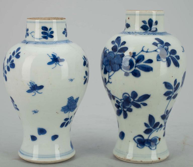 MALJAKKOJA, 2 kpl,  mahd. Kangxi, Kiina, 1600-luku.