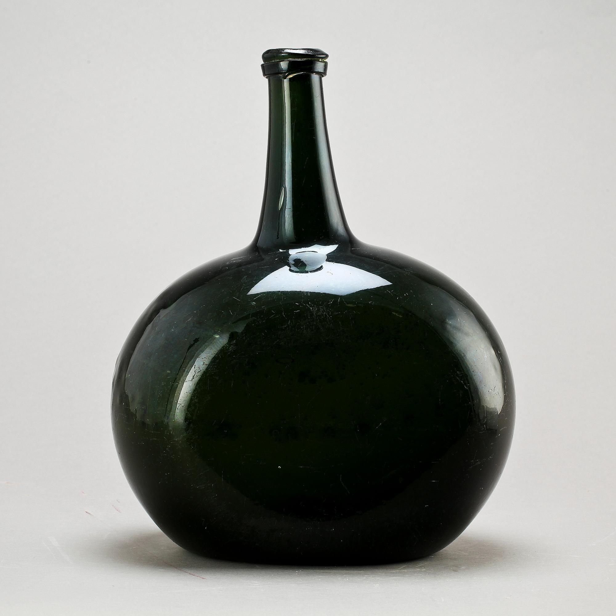 FLASKA, glas, 1700-tal.