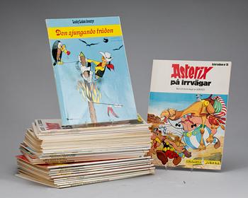 SERIETIDNINGAR, 15st Asterix 1971-1983,och 21st Lucky Luke 1972-1996.