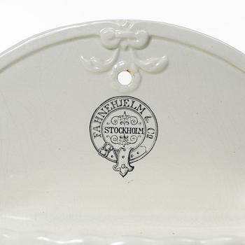 A bathroom shelf, porcelain, Fahnehjelm & Co., early 20th century.