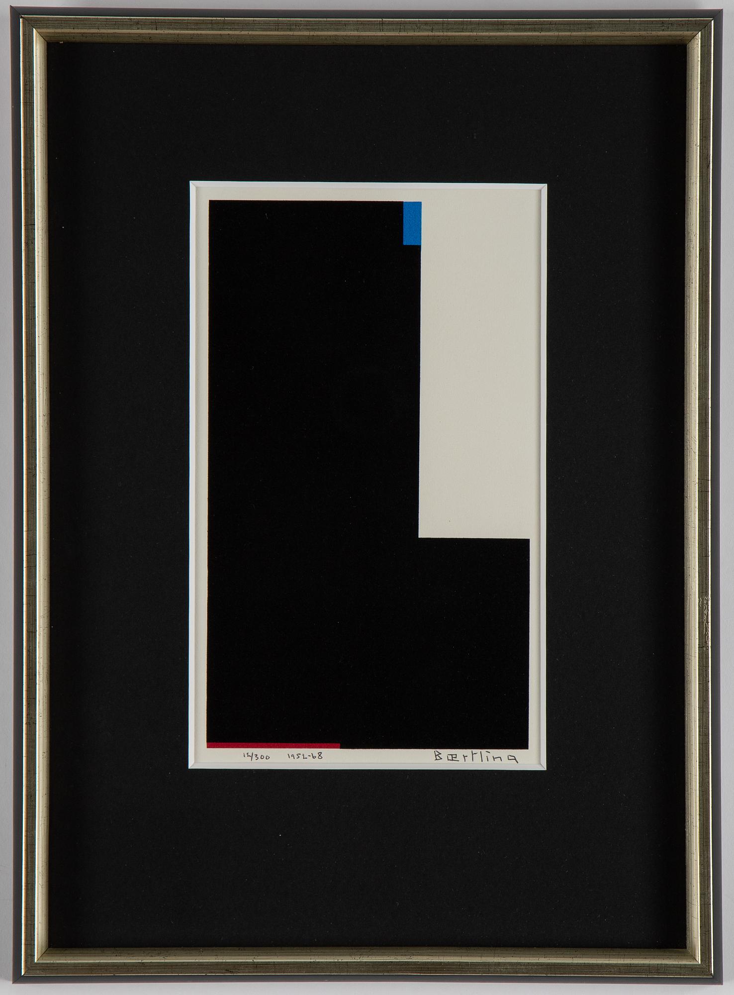 Olle Baertling, silkscreen in colors, 1952-68, signed and numbered 12/300.