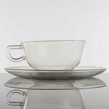 WILHELM WAGENFELT, 36 delar till teservis, delar, för Jenaer Glaswerke, Jena.