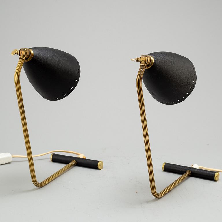 A pair of table lights, 1950's/60's.