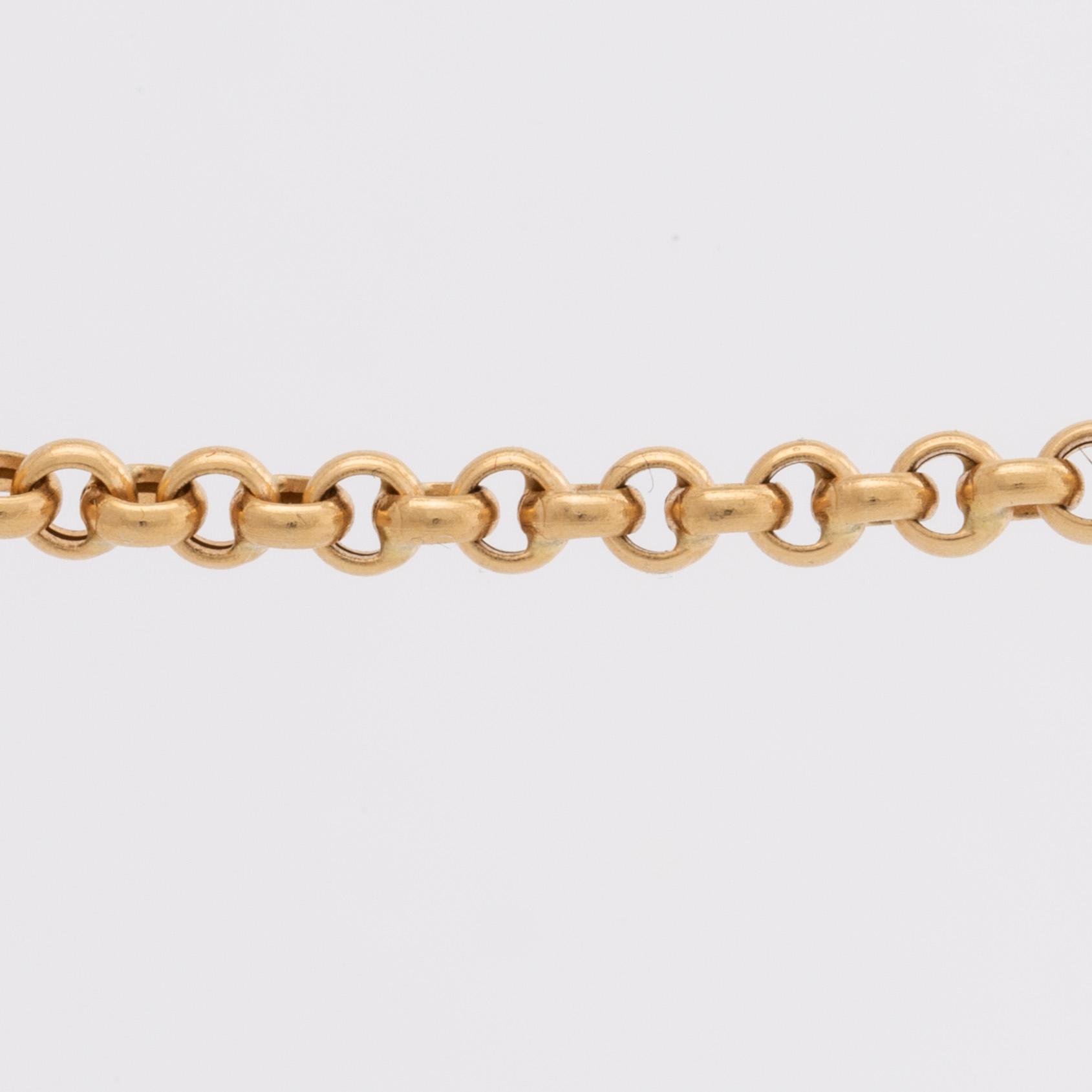 HALSKEDJA 18K guld, ärtlänk, 13,8 g, 75 cm.