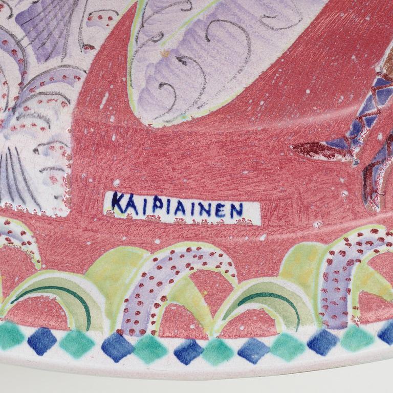 A large Birger Kaipianen creamware dish, Arabia, Finland 1940's.