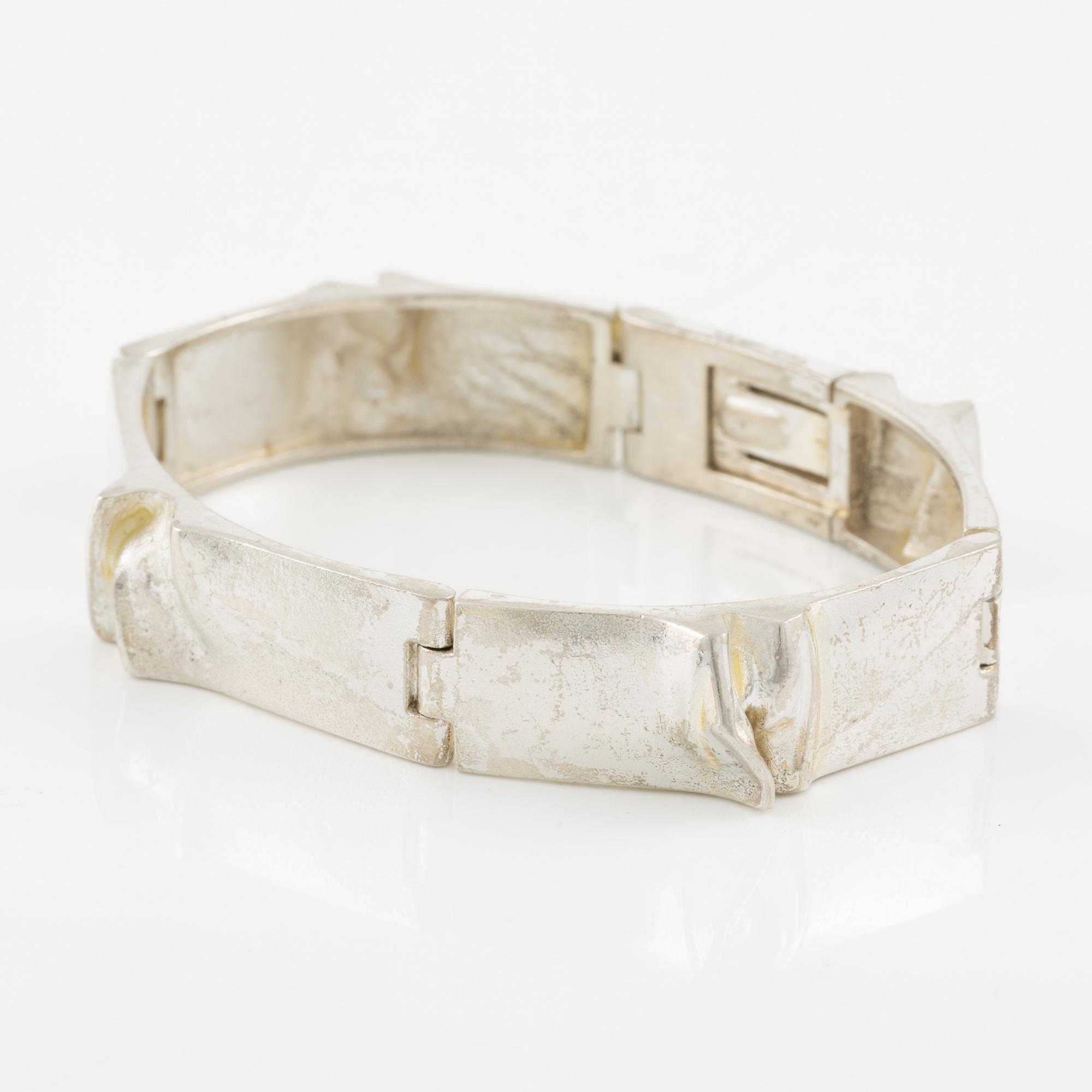 Björn Weckström, bracelet "Ceres", sterling silver, for Lapponia, Finland 1972.