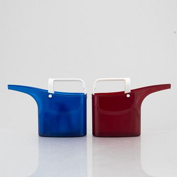 Stig Lindberg, two 'Fontana' watering cans, Gustavsberg 1967-72.