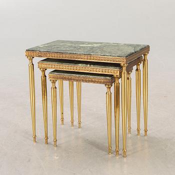 A mid 1900s marble nesting table.