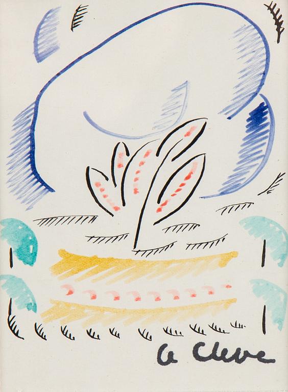 Agnes Cleve, ink, signed.