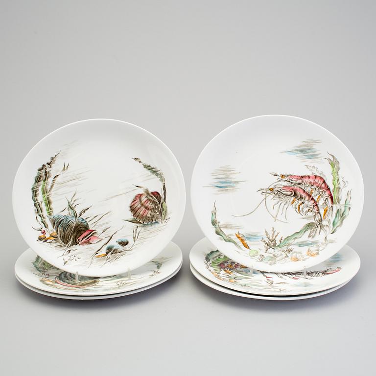 A nine piece earthenware service by Johnson Bros, England, second half of the 20th century.