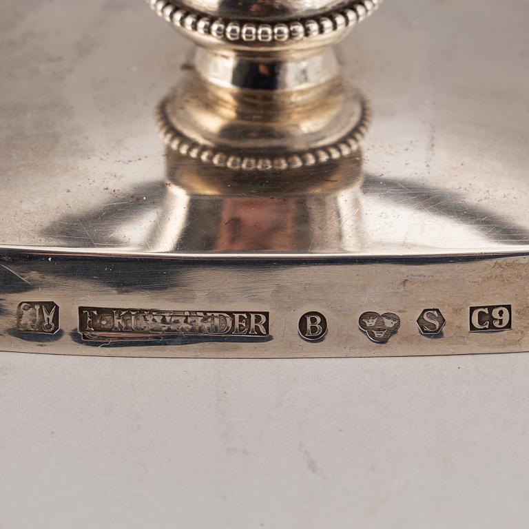 A pair of silver candlesticks, maker's mark Tore Kullander, Borås, 1953.
