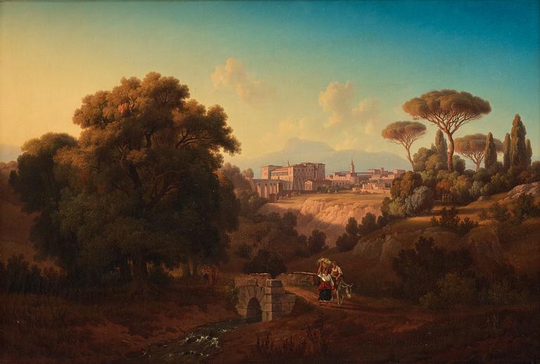 Gustaf Wilhelm Palm, "Vue af slottet Colonna i Genazzano".