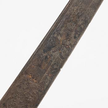 A rococo hunting sword, 18th Century.