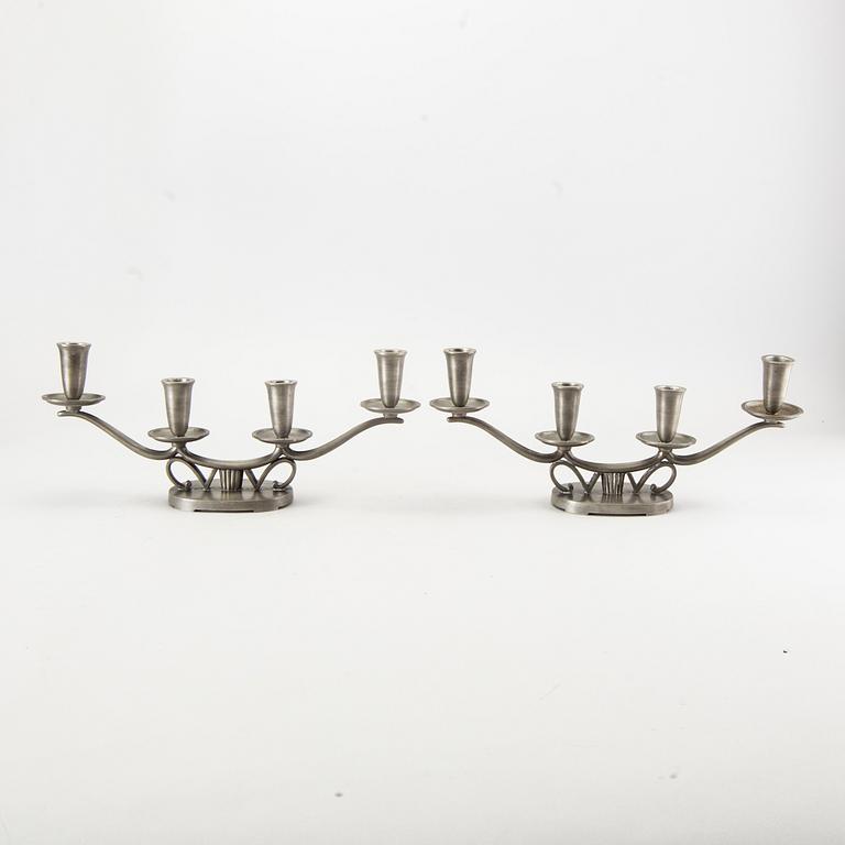 GAB kandelabrar ett par tenn 1938.