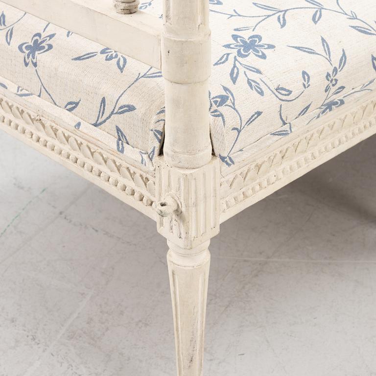 A Gustavian style painted sofa, 19th Century.